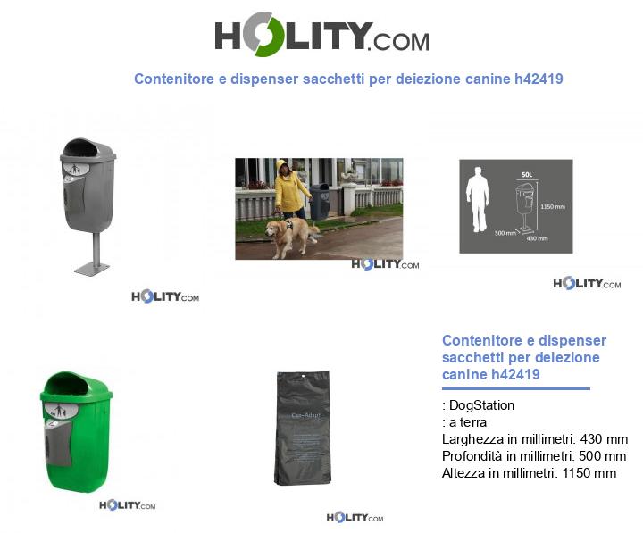 Contenitore e dispenser sacchetti per deiezione canine h42419