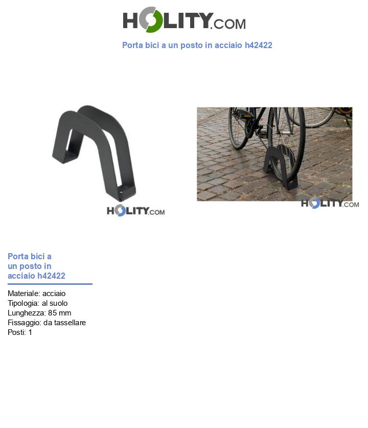 Porta bici a un posto in acciaio h42422