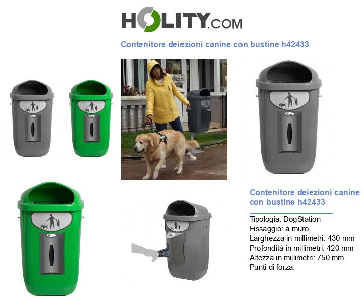 Contenitore deiezioni canine con bustine h42433