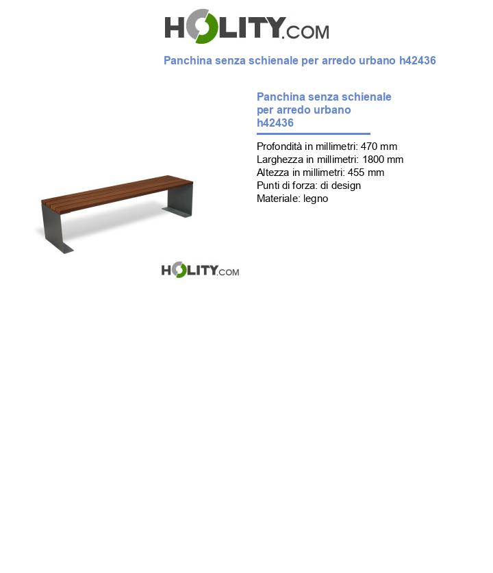 Panchina senza schienale per arredo urbano h42436
