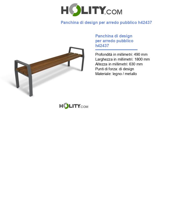 Panchina di design per arredo pubblico h42437