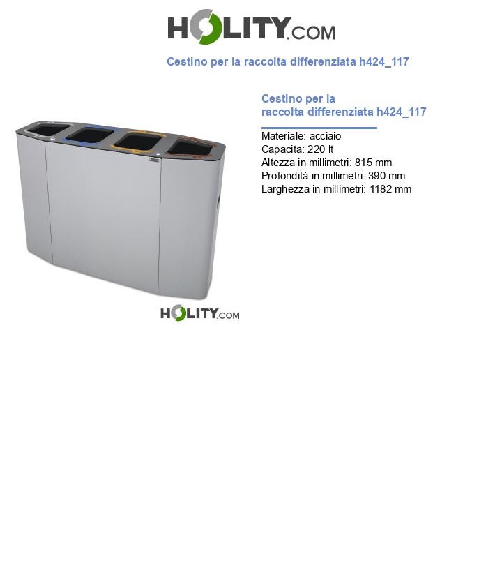 Cestino per la raccolta differenziata h424_117
