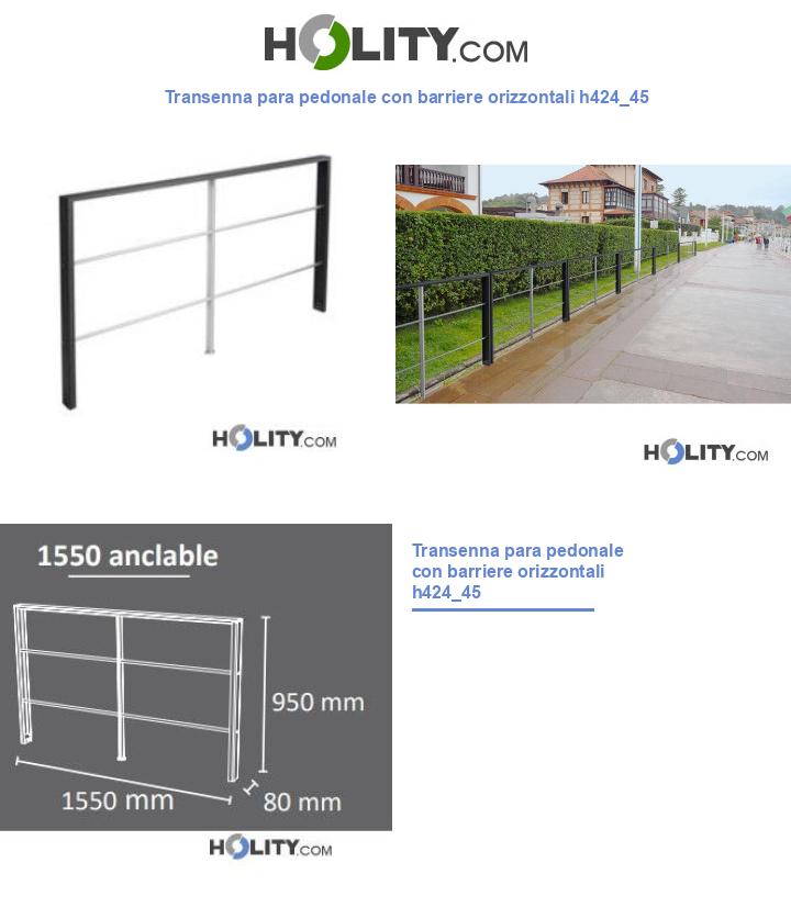 Transenna para pedonale con barriere orizzontali h424_45