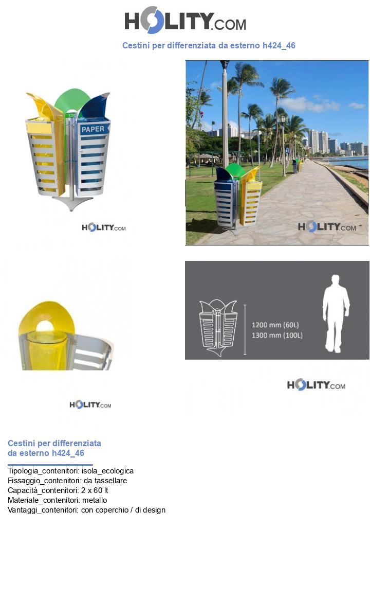 Cestini per differenziata da esterno h424_46