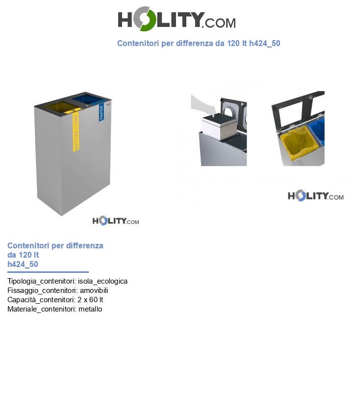 Contenitori per differenza da 120 lt h424_50