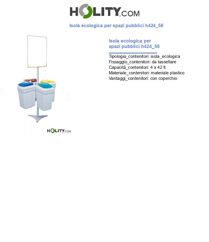 Isola ecologica per spazi pubblici h424_56