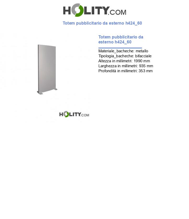 Totem pubblicitario da esterno h424_60