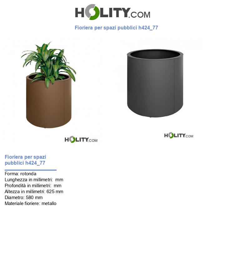 Fioriera per spazi pubblici h424_77
