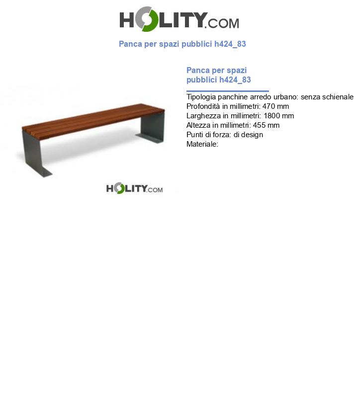 Panca per spazi pubblici h424_83
