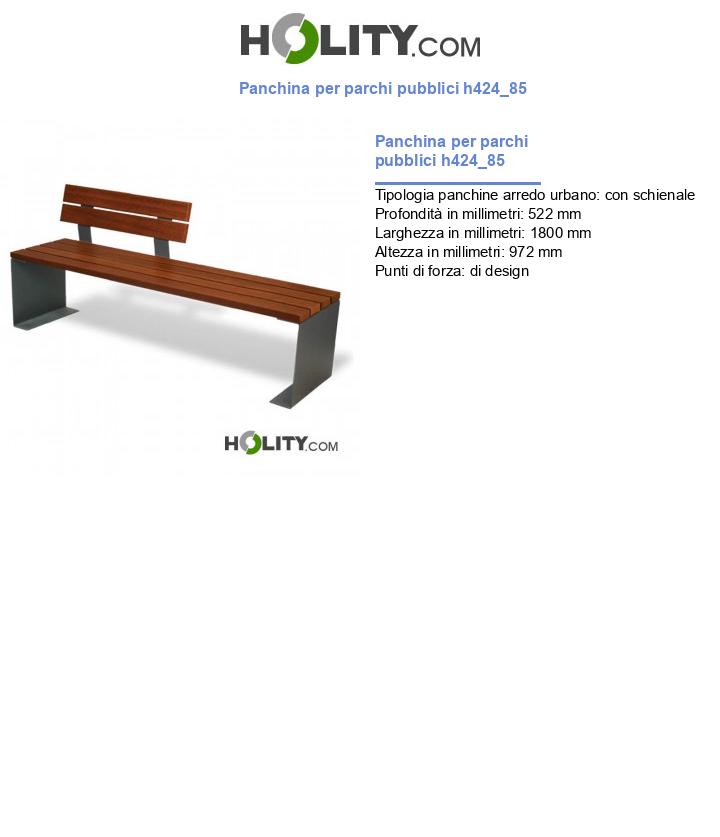 Panchina per parchi pubblici h424_85