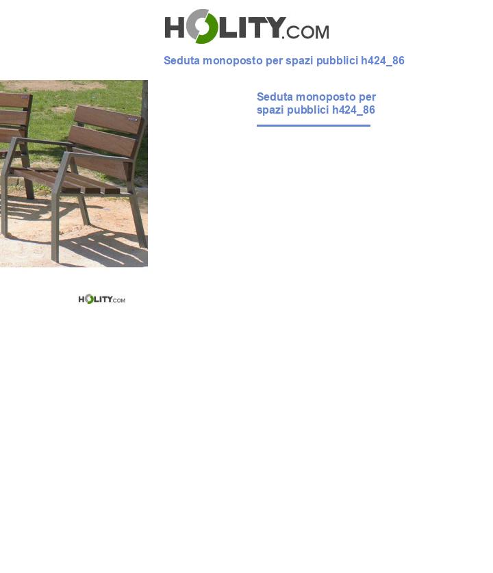 Seduta monoposto per spazi pubblici h424_86