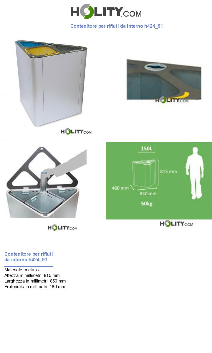 Contenitore per rifiuti da interno h424_91