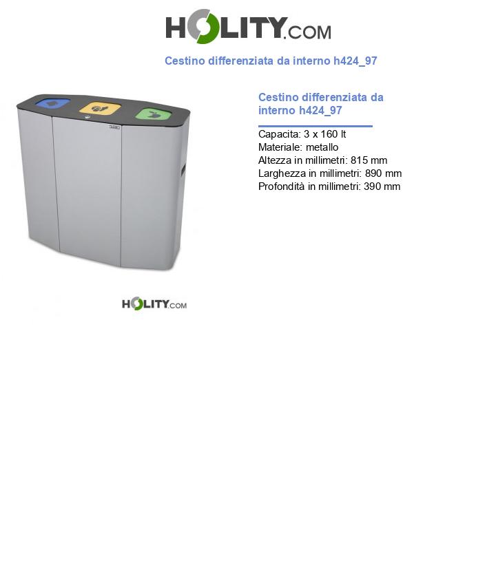 Cestino differenziata da interno h424_97