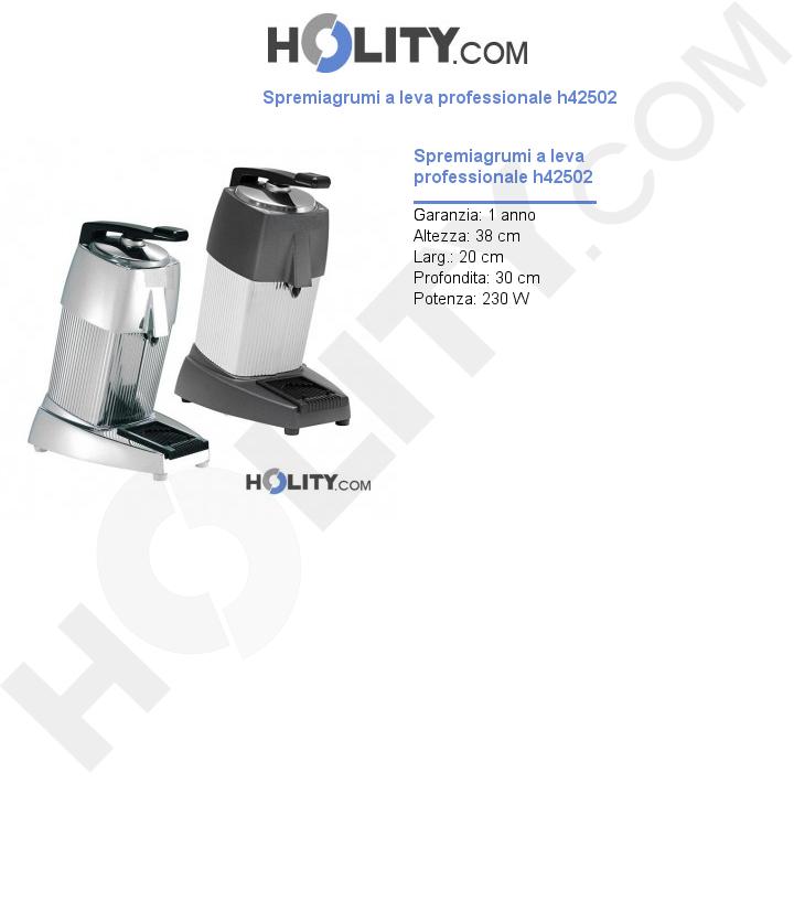 Spremiagrumi a leva professionale h42502