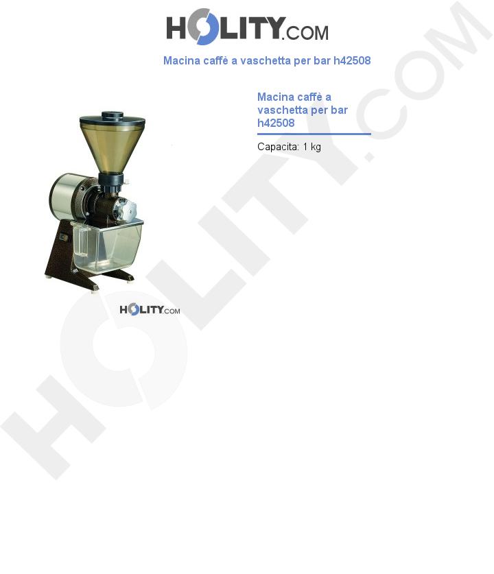 Macina caffè a vaschetta per bar h42508