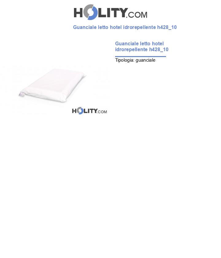 Guanciale letto hotel idrorepellente h428_10