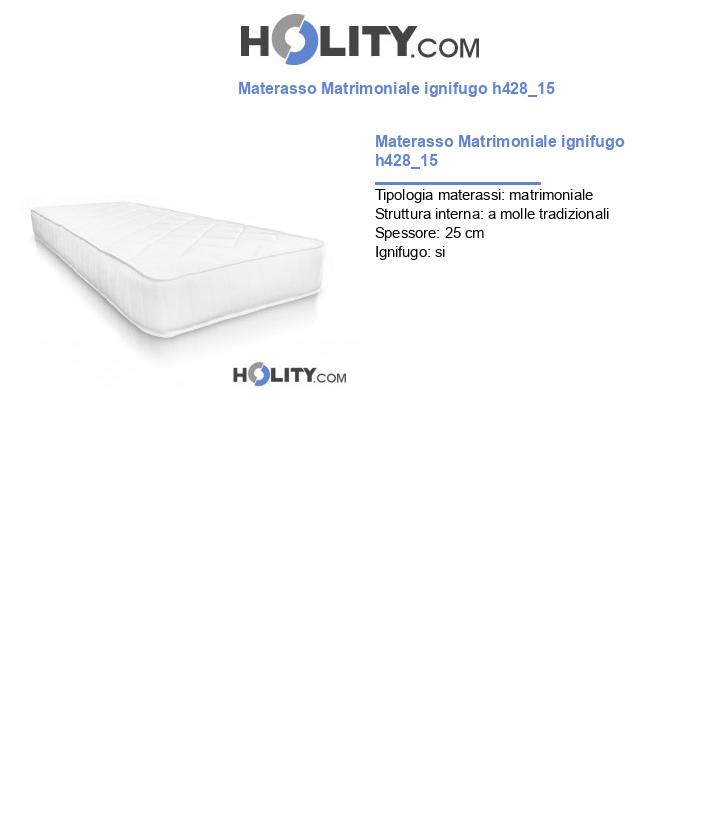 Materasso Matrimoniale ignifugo h428_15