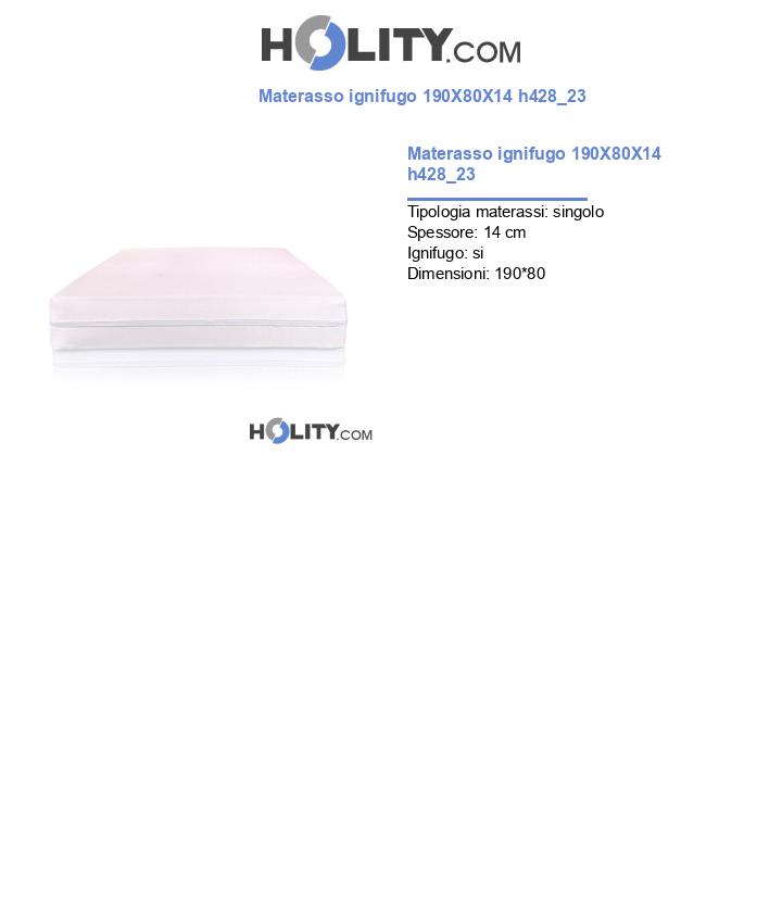 Materasso ignifugo 190X80X14 h428_23