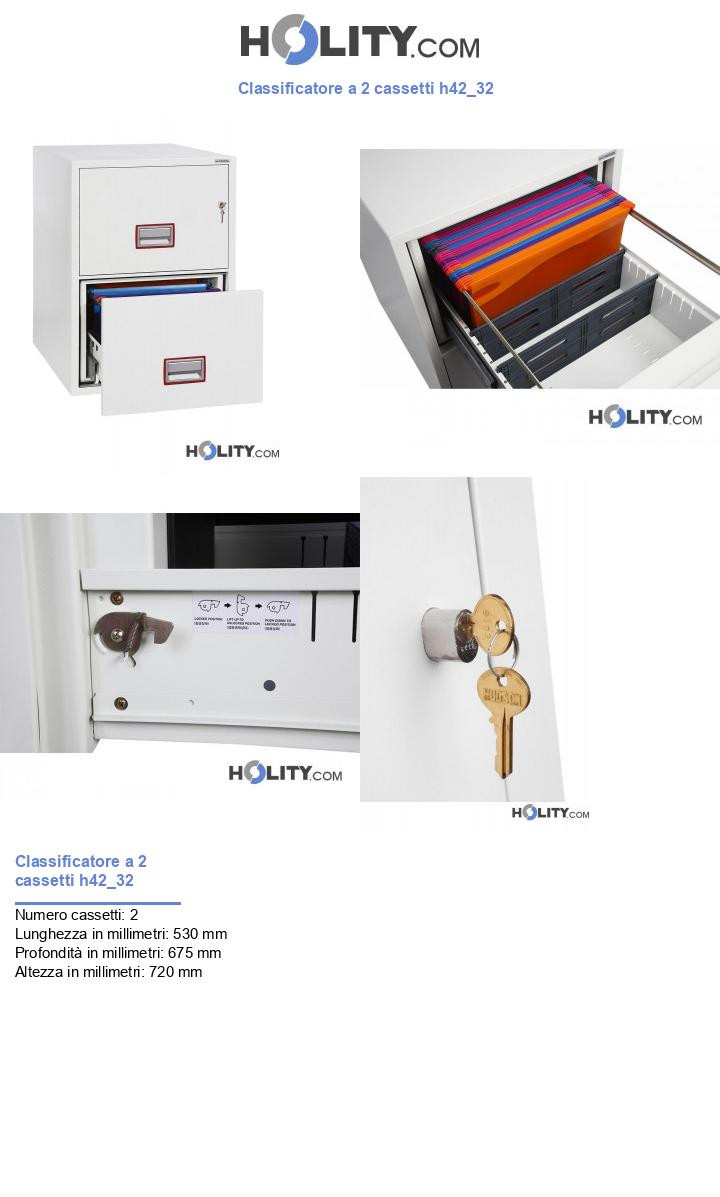 Classificatore a 2 cassetti h42_32