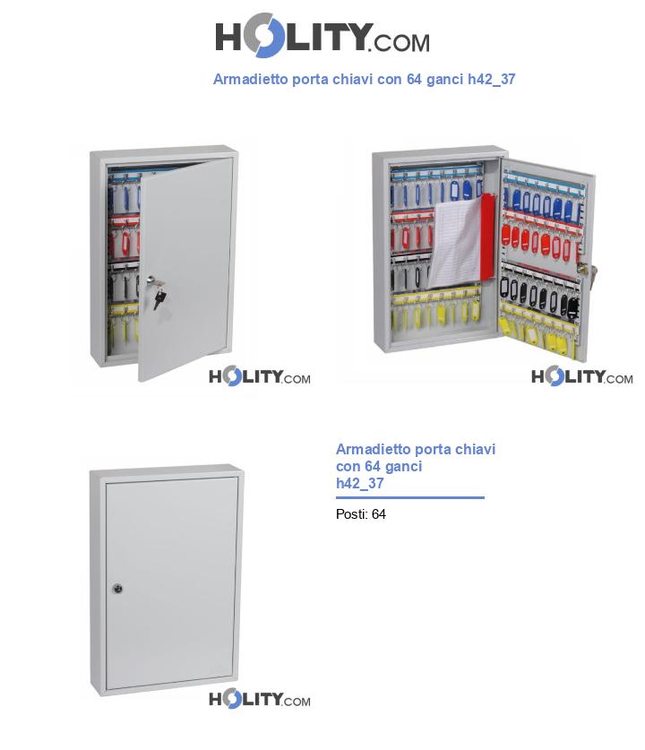 Armadietto porta chiavi con 64 ganci h42_37