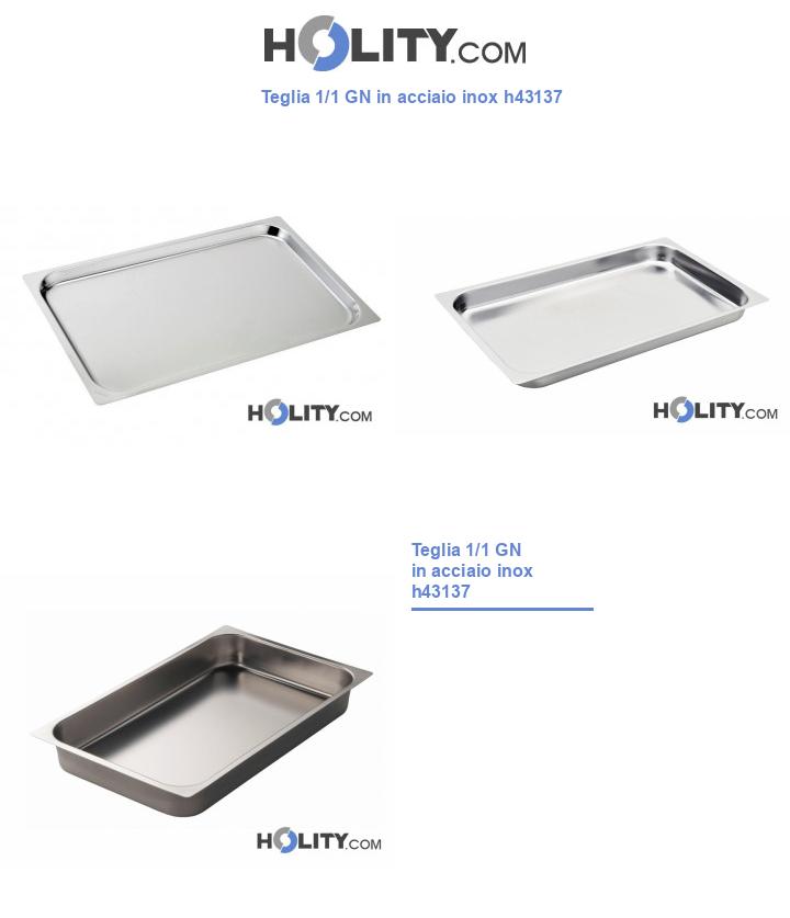 Teglia 1/1 GN in acciaio inox h43137