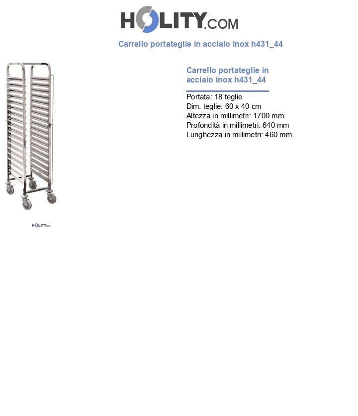 Carrello portateglie in acciaio inox h431_44