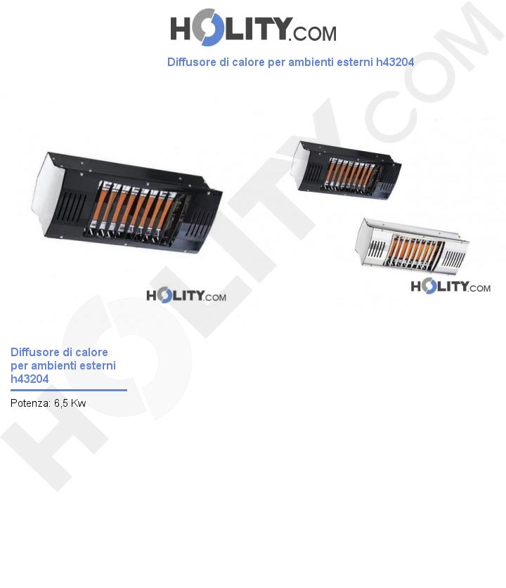 Diffusore di calore per ambienti esterni h43204