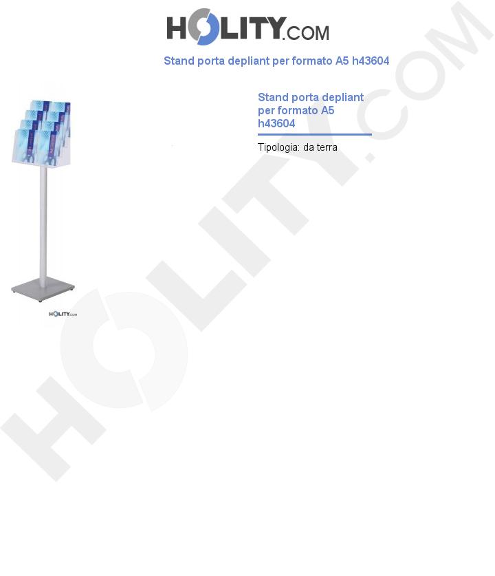 Stand porta depliant per formato A5 h43604