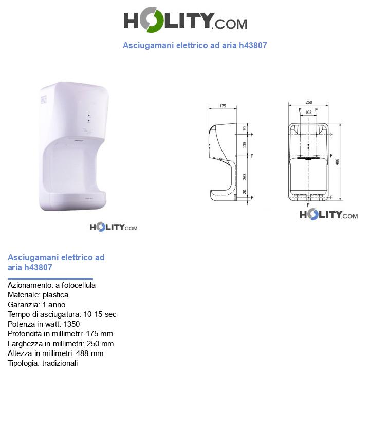 Asciugamani elettrico ad aria h43807