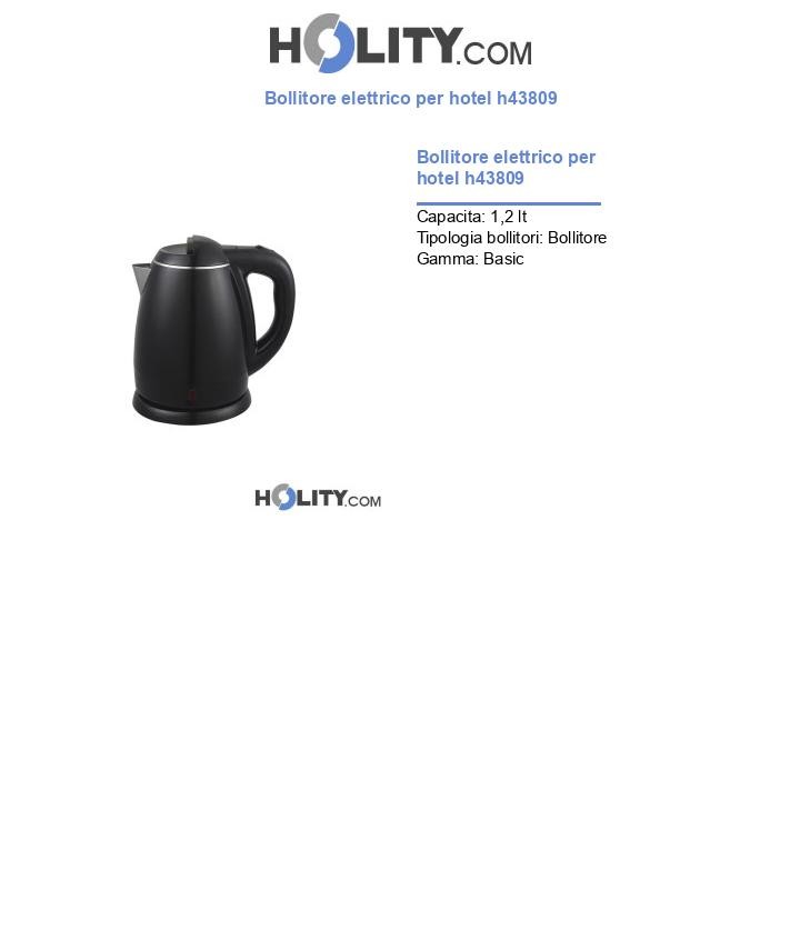 Bollitore elettrico per hotel h43809