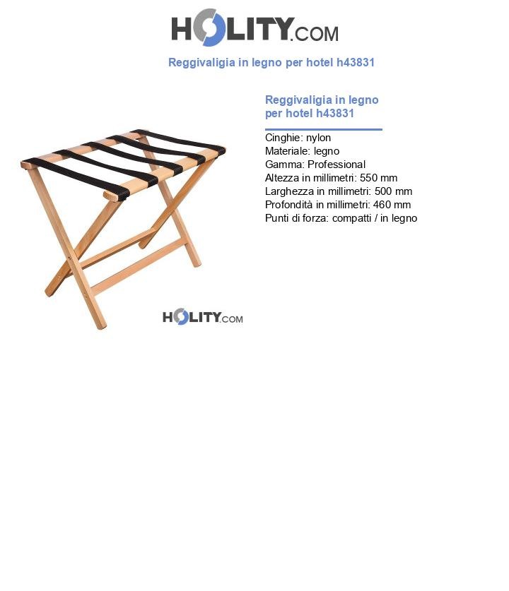 Reggivaligia in legno per hotel h43831