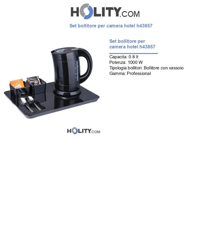 Set bollitore per camera hotel h43857