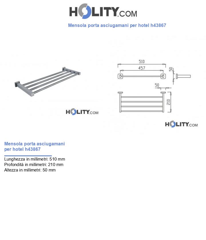 Mensola porta asciugamani per hotel h43867