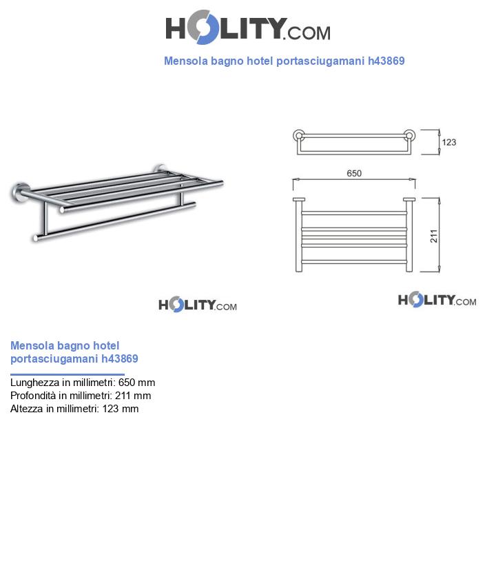 Mensola bagno hotel portasciugamani h43869