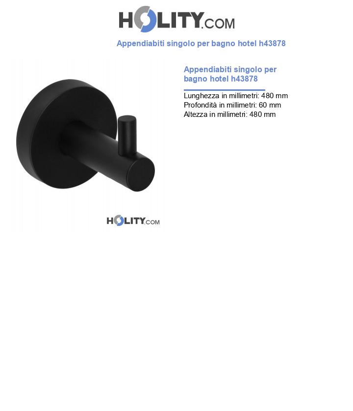 Appendiabiti singolo per bagno hotel h43878