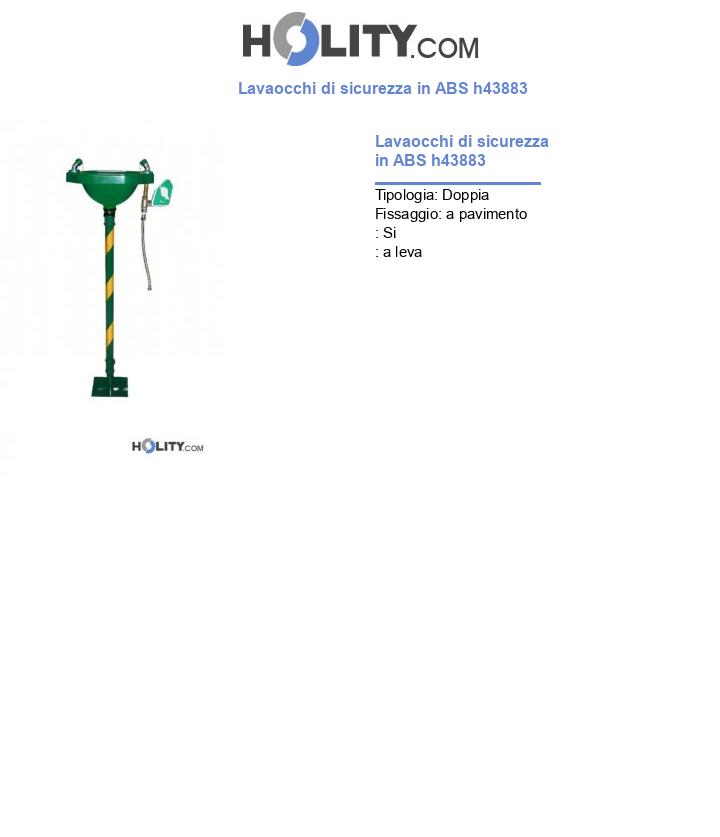 Lavaocchi di sicurezza in ABS h43883