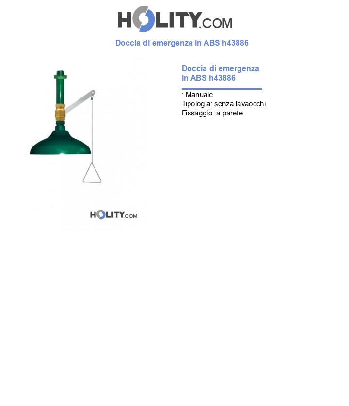 Doccia di emergenza in ABS h43886