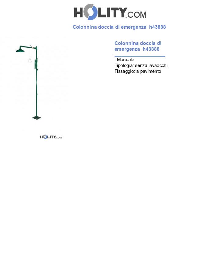Colonnina doccia di emergenza h43888