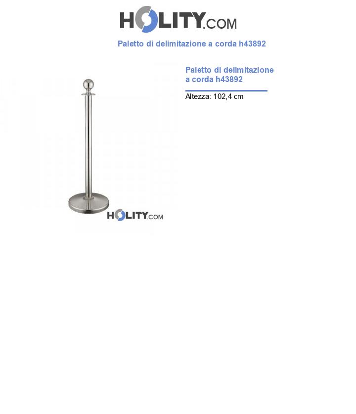 Paletto di delimitazione a corda h43892