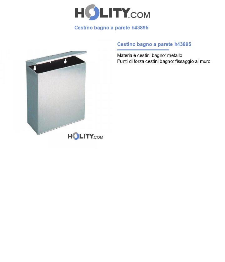 Cestino bagno a parete h43895