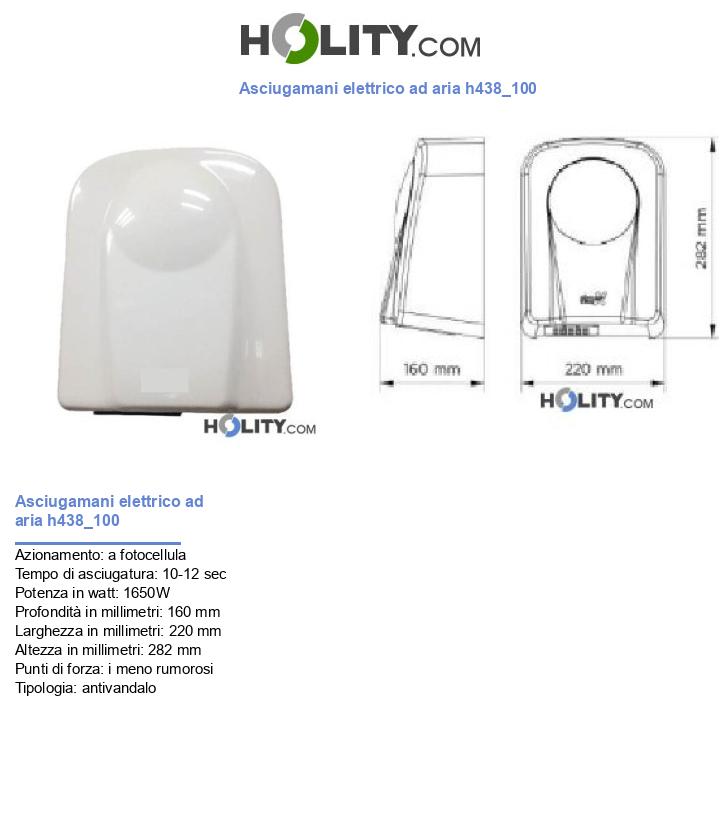 Asciugamani elettrico ad aria h438_100