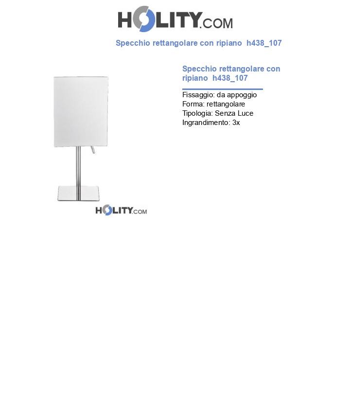 Specchio rettangolare con ripiano  h438_107