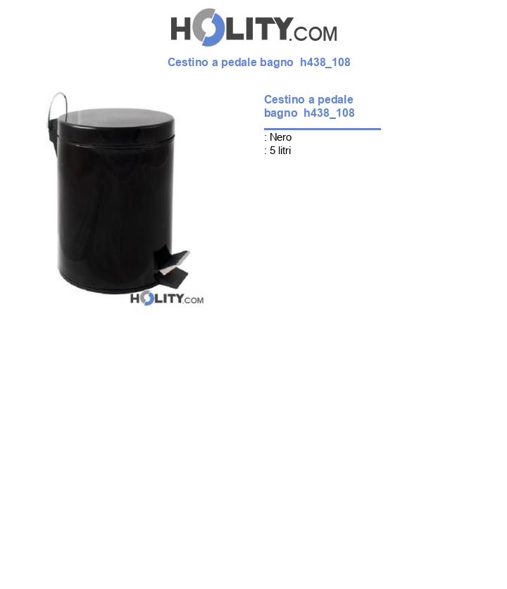 Cestino a pedale bagno  h438_108