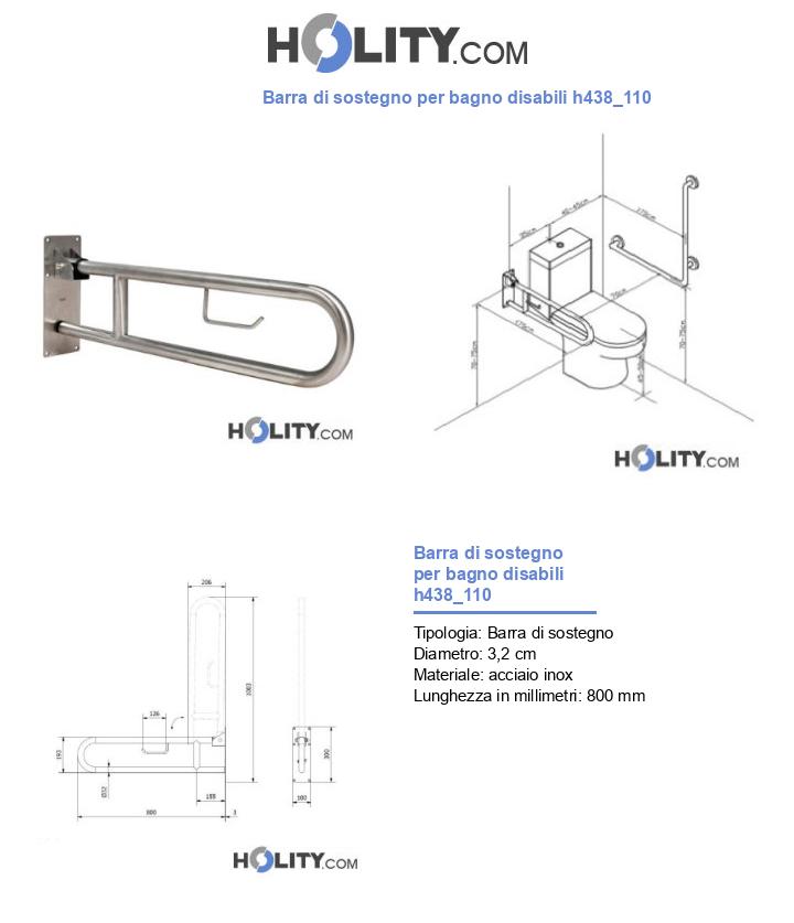 Barra di sostegno per bagno disabili h438_110