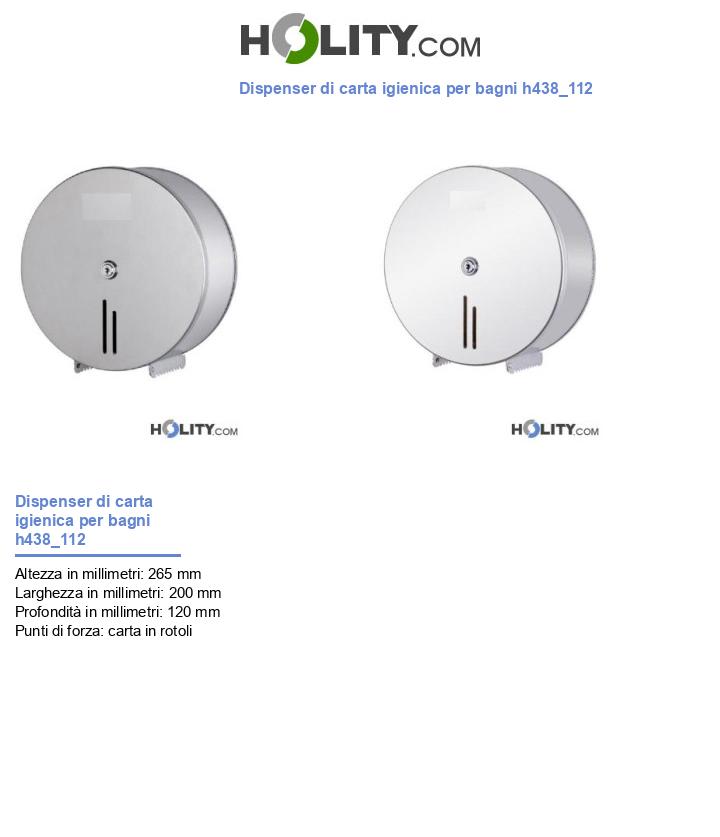 Dispenser di carta igienica per bagni h438_112