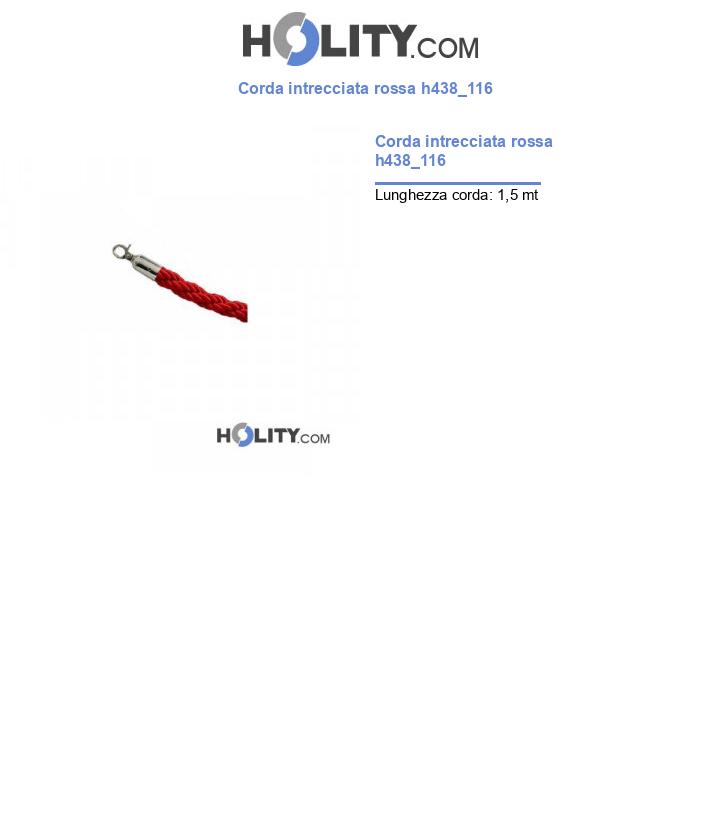 Corda intrecciata rossa h438_116