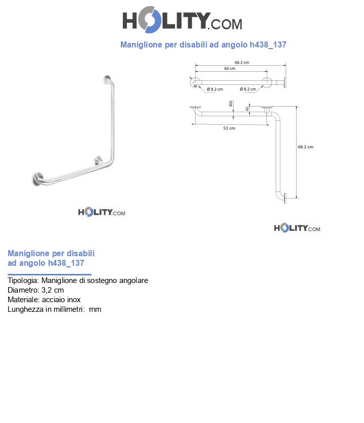 Maniglione per disabili ad angolo h438_137