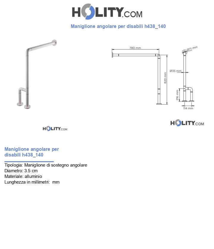 Maniglione angolare per disabili h438_140
