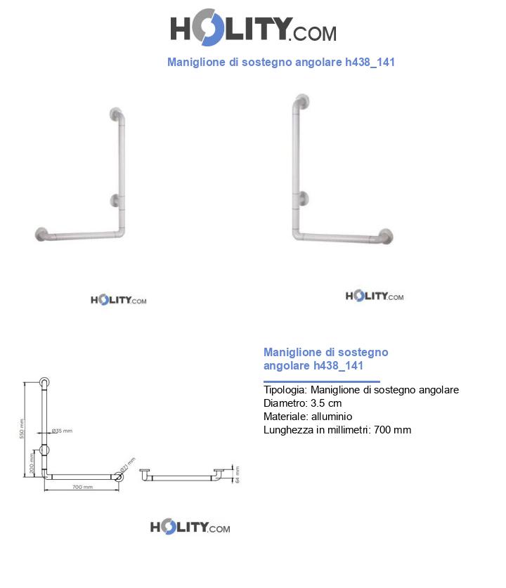 Maniglione di sostegno angolare h438_141
