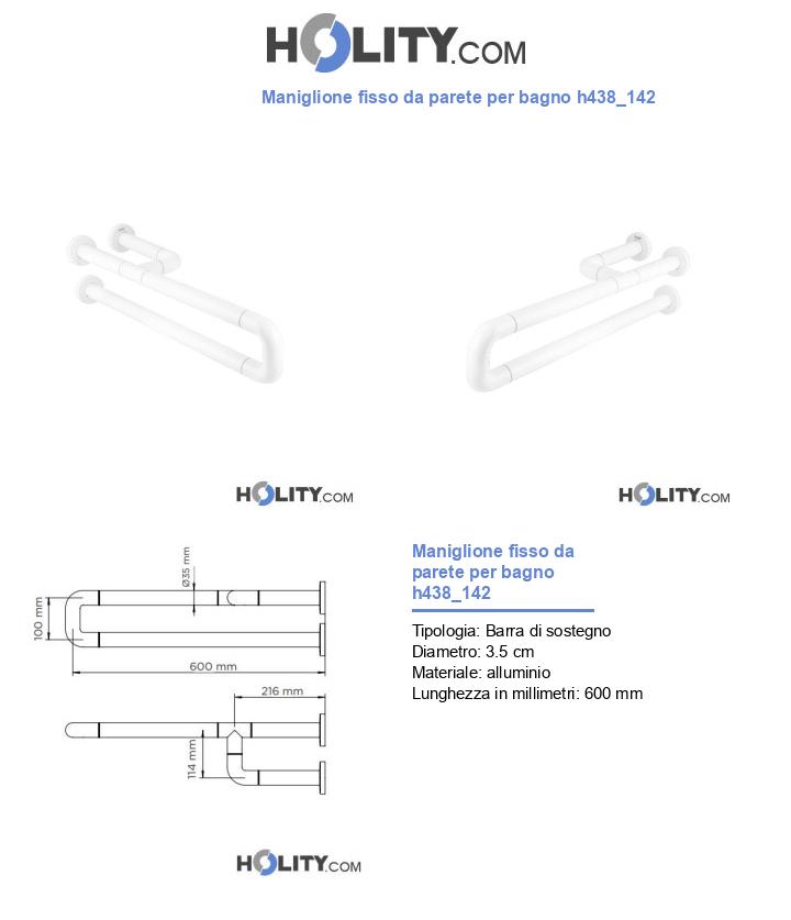 Maniglione fisso da parete per bagno h438_142